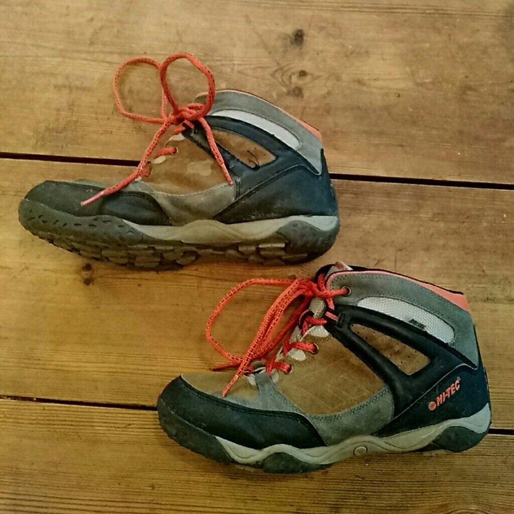 Hi-Tec hiking boots 6 tan/gray/orange